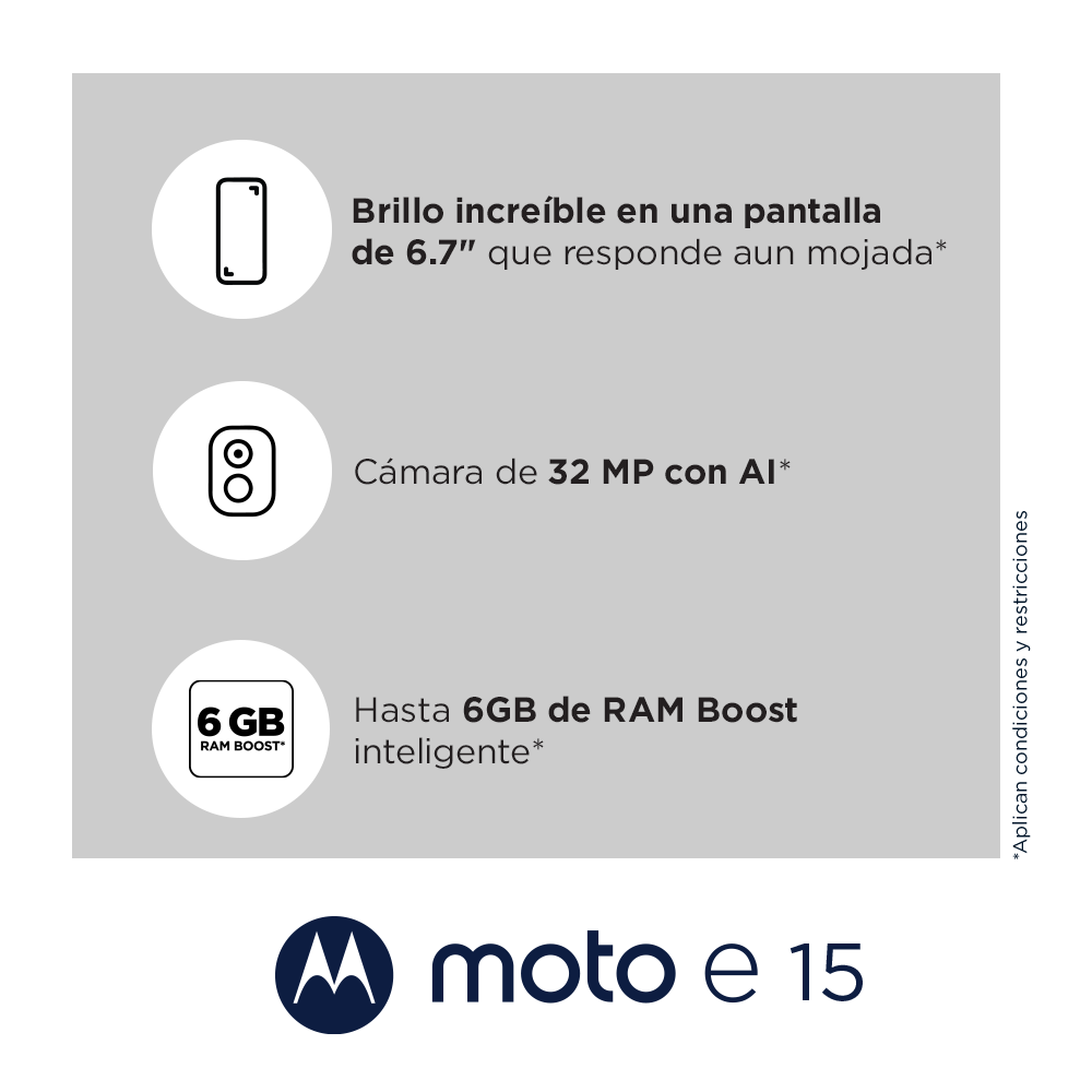 Motorola Moto E15 + Chip